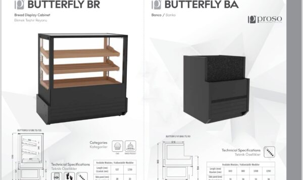 Неутрална витрина Butterfly BR за хляб
