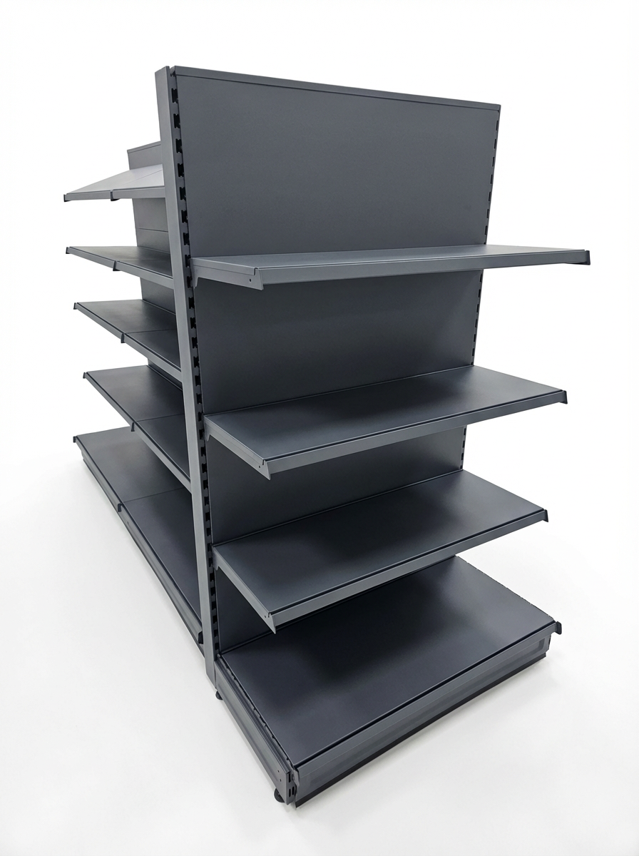 Челен стелаж 170 см (4 полици) — end-cap за завършване на ред